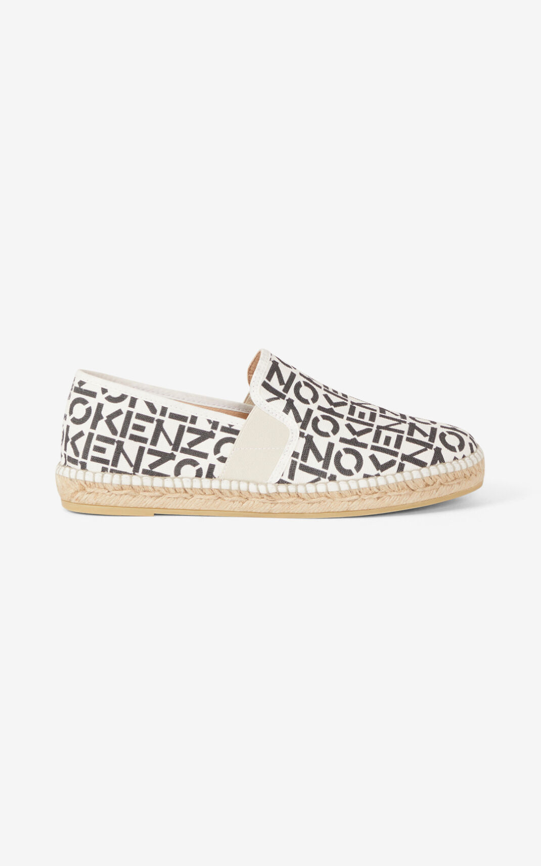 Kenzo Sport elasticated monogram エスパドリーユ レディース グレー - RCUQSY734